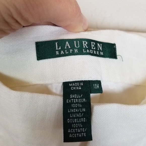 Lauren Ralph Lauren Womens 18 Ivory Monte Carlo Li - Picture 6 of 8